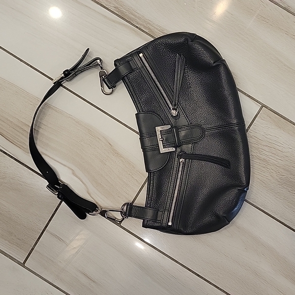 Longchamp Black Leather Shoulder Bag - Picture 1 of 9